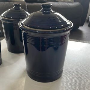 Fiesta ware, large canister in the color cobalt